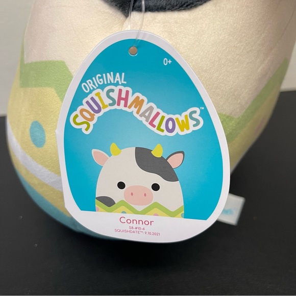Connor The Cow in Easter Egg Squishmallow 8” - Picture 5 of 6